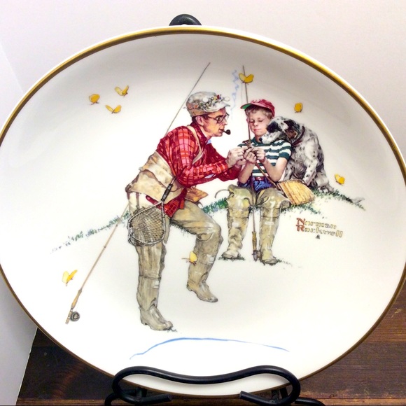 Vintage 1980 Norman Rockwell Gorham large plate - Picture 4 of 5